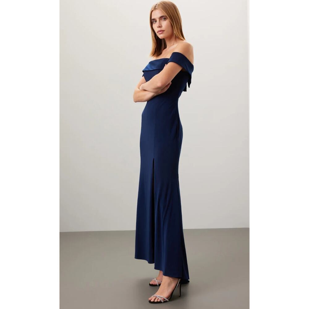 FAVIANA Blue Off The Shoulder Gown - Picture 2 of 10